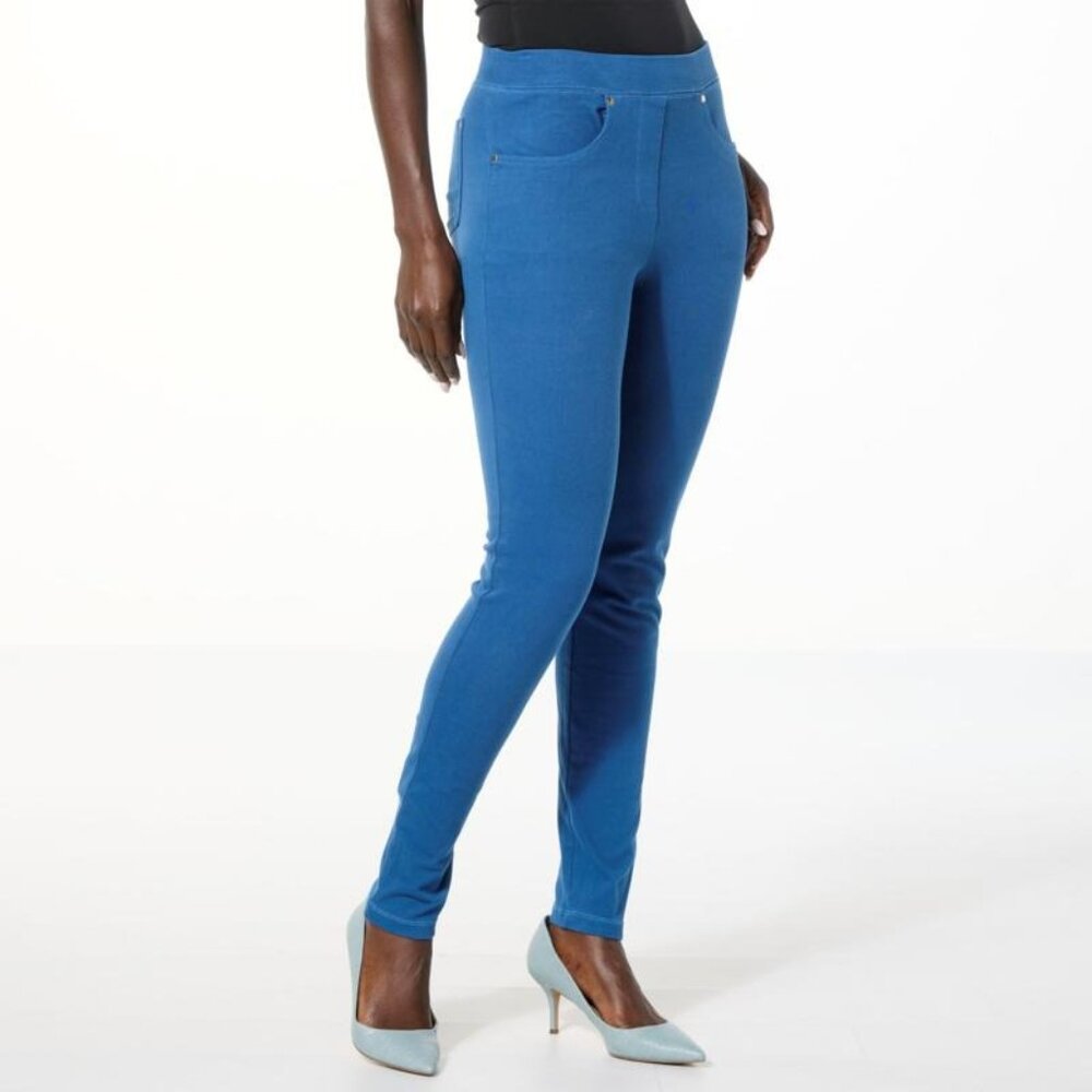 Antthony Galaxy Knit Denim Pull On Jeggings Size Medium Blue Medium Denim NEW